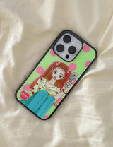 【MADE】ドット キッチ ガール グラス バンパー ケース