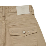 Peak stud back-pocket pants -2C