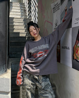 Harley Print Flame Waffle Long Sleeve