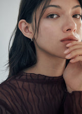 [925 silver] Deux.silver.206 / anse dew earring