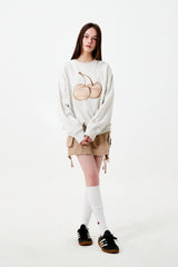 BIG CHERRY スウェットTシャツ - OATMEAL