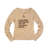 BEAUTY symbol long-sleeved T-Shirt (BEIGE)