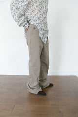 autumn button pocket bootcut pants(2colors)