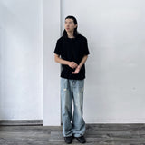 Light Wash Distressed Denim Pants