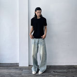 Washed Fade Wide Jeans