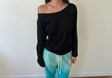 loose off shoulder tee