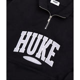 HUKE ロゴ ブラック ハーフ ジップアップ MTM