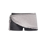 COCOA WRAP SKIRT-PANTS [CHARCOAL-DARK GREY]