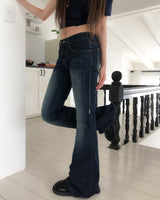 Rika Stitch Low Bootcut Denim Pants
