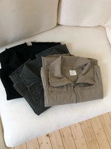 High-neck slim jumper