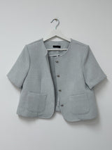 Bebe Tweed Short Sleeve Jacket