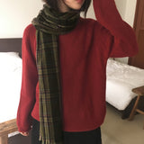 Warmk Vintage Checked Winter Scarf