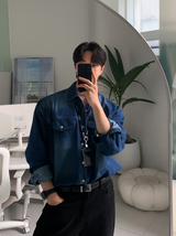  Deface Double Flap Pocket Denim Shirt