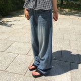 ヒディッシュサマーワイドデニムパンツジーンズ 1Color
