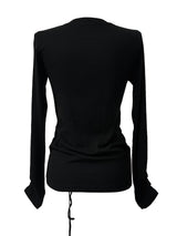 slim wrap shirring strap T (2color)