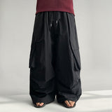 ヒンズ バンディング ナイロン バルーン ビッグ カーゴ ストリング ワイドパンツ(4 colors)