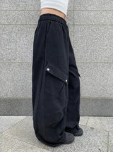 Latter Cargo String Wide Pants