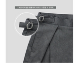 [Unisex] オーバーラップツータックワイドスラックス(2color)
