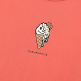 アイスクリームプリントスリーブレスTシャツ / ICE CREAM PRINTING SLEEVLESS T-STONE RED