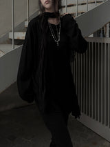 wrinkle pleated scarf (2color)