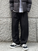  Basic pintuck wide sweatpants