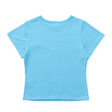 Lettering Crop Tee Sky Blue