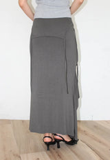 DRAPE STRAP MAXI SKIRT