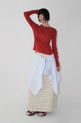 STAR BACK SLIT SKIRT