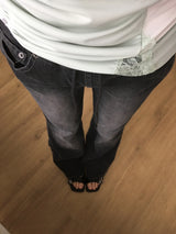 Banding bootcut denim
