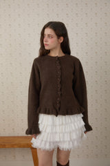 FROST FRILL KNIT CARDIGAN
