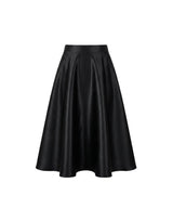 [PRE- FALL] [ATELIER] Adeline Satin Flare Midi Skirt Black