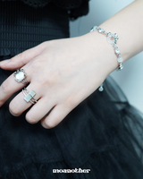 Oriental Cubic Round Square Open Ring