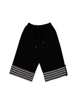 CHECK FOLDING BERMUDA SWEATPANTS