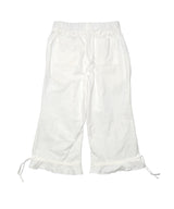 Capri Nylon Shirring Pants Ivory