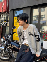 ユニコーンバーシティエンブレムスウェットジャケット グレー