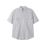 ASCLO フェザー ダイヤモンドショートスリーブシャツ (2color)