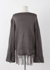 FRINGE V LONG KNIT
