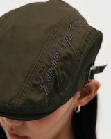 Embroidered Hunting Cap _ BEIGE