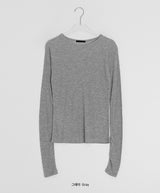 ノヒディ テンセル レイヤード ルーズフィット ロングスリーブTシャツ