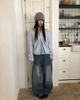 [MADE] 二ロンパネルワイドデニムパンツ