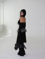 Pintuck Shirring Bootcut Long Pants