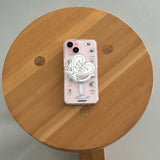 [MagSafe phone case] カラーディスターテッドキャット フォンケース