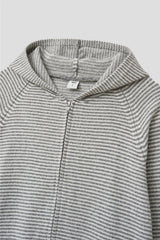 Stripe Knit Zip-Up