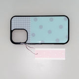 [MADE] [+MagSafe] DOT PATCH PHONE CASE MINT (glass black bumper)