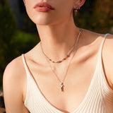 [Nowadays Siyoon, STAYC Aisa, Seo Sujin Worn] Geometric Point 925 Silver + Rhodium Plating Necklace N053-03H