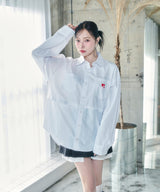 UNISEX 2WAYハートシャツ ホワイト