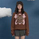 Drawing Puppy Argyle Knit