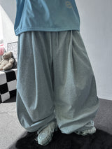 Relax Parachute Balloon Wide Pants with Keyring Detail 2color