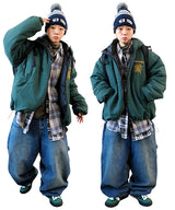 Oversized Two-Way Washed Puffer Jacket (6oz)