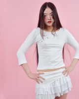 BACK RIBBON STUD T SHIRTS [3colors]